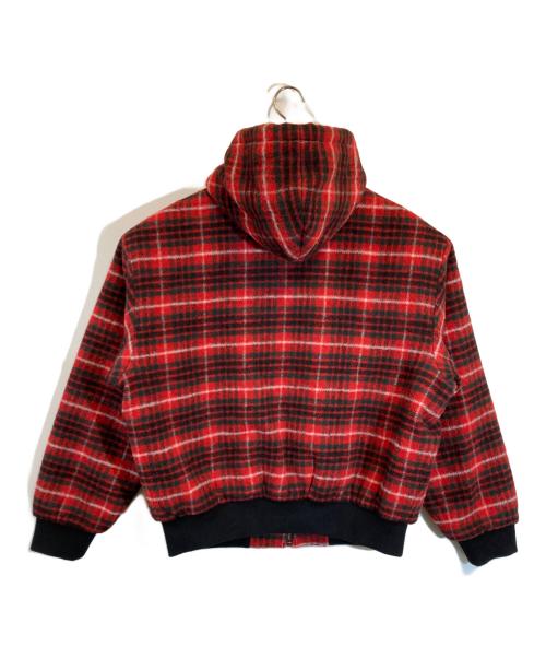SUPREME（シュプリーム）Supreme (シュプリーム) PLAID WOOL HOODED WORK JACKET(プラッド ウール フーディー ワーク ジャケット) レッド サイズ:Mの古着・服飾アイテム