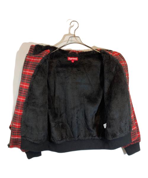 SUPREME（シュプリーム）Supreme (シュプリーム) PLAID WOOL HOODED WORK JACKET(プラッド ウール フーディー ワーク ジャケット) レッド サイズ:Mの古着・服飾アイテム