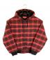 Supreme（シュプリーム）の古着「PLAID WOOL HOODED WORK JACKET(プラッド ウール フーディー ワーク ジャケット)」｜レッド
