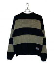 PALACE（パレス）の古着「OPEN STRIPE KNIT」｜ブラック
