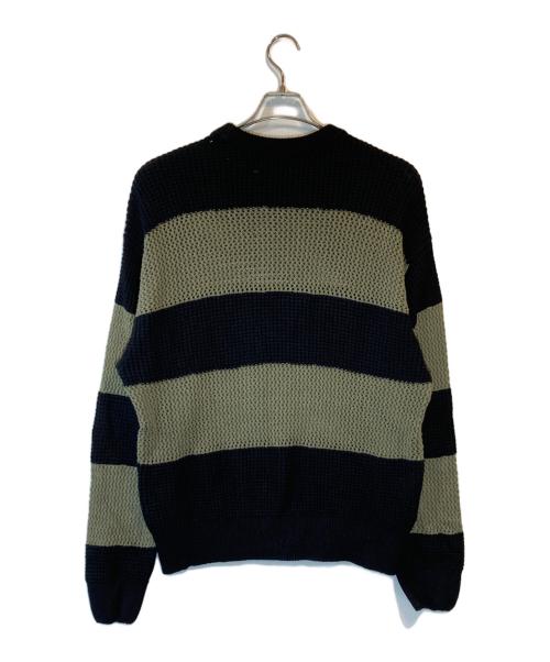 PALACE（パレス）PALACE (パレス) OPEN STRIPE KNIT ブラック サイズ:Lの古着・服飾アイテム