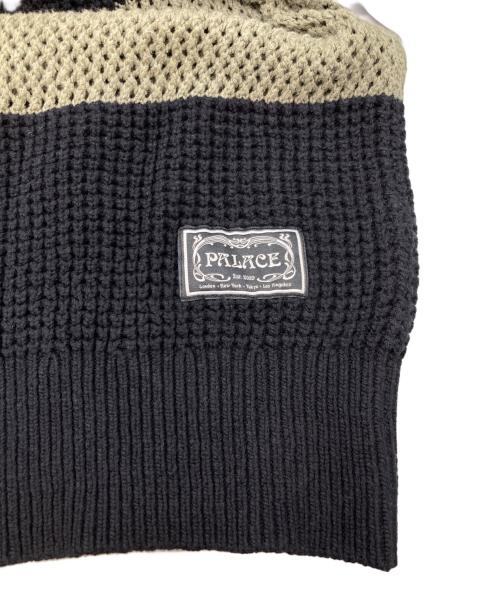 PALACE（パレス）PALACE (パレス) OPEN STRIPE KNIT ブラック サイズ:Lの古着・服飾アイテム