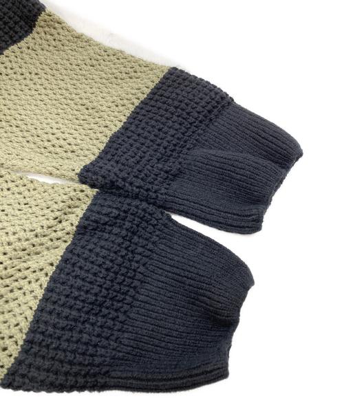 PALACE（パレス）PALACE (パレス) OPEN STRIPE KNIT ブラック サイズ:Lの古着・服飾アイテム