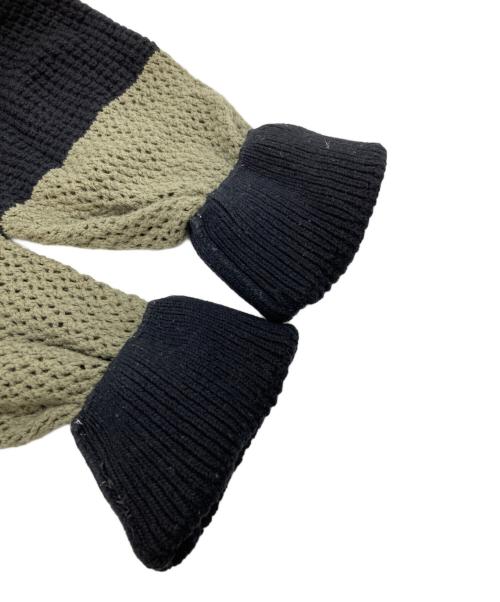 PALACE（パレス）PALACE (パレス) OPEN STRIPE KNIT ブラック サイズ:Lの古着・服飾アイテム