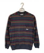 PALACEパレス）の古着「ボーダーカットソー」｜グレー