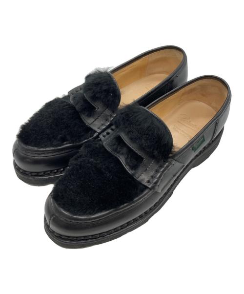PARABOOT（パラブーツ）PARABOOT (パラブーツ) ORSAY LAPIN/ ラビットファーローファー ブラック サイズ:SIZE 5の古着・服飾アイテム