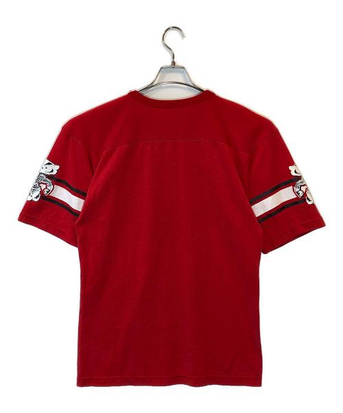 Champion（チャンピオン）Champion (チャンピオン) フットボールTシャツ / トリコタグ前期 / 82-85年 レッド サイズ:MEDIUMの古着・服飾アイテム