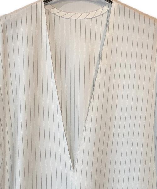 CITYSHOP（シティショップ）CITYSHOP (シティショップ) V NECK LEAN DRESS：ワンピース ホワイト サイズ:38の古着・服飾アイテム