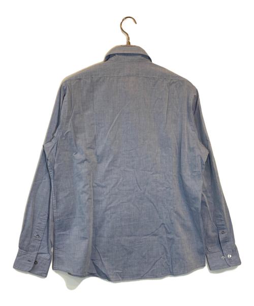 BROOKS BROTHERS（ブルックスブラザーズ）BROOKS BROTHERS (ブルックスブラザーズ) フロントプリーツシャツ ブルー サイズ:Lの古着・服飾アイテム