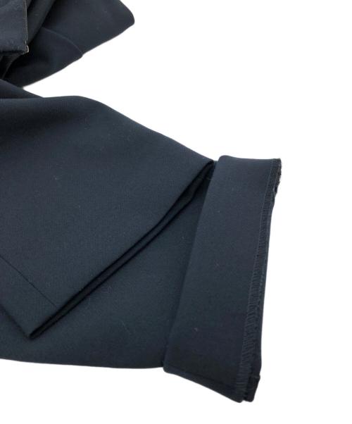 YOKO CHAN（ヨーコチャン）YOKO CHAN (ヨーコチャン) ギャザーストレートパンツ ネイビー サイズ:38の古着・服飾アイテム