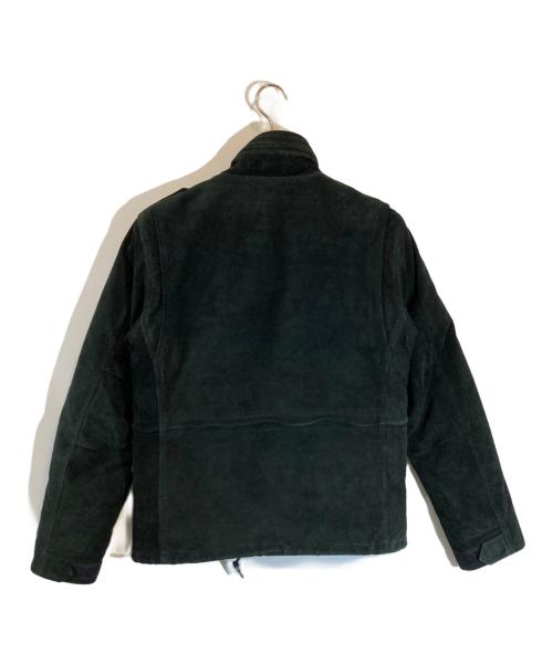 A BATHING APE（ア ベイシング エイプ）A BATHING APE (ア ベイシング エイプ) CAW SUEDE M65 DOWN JACKET ブラック サイズ:Mの古着・服飾アイテム