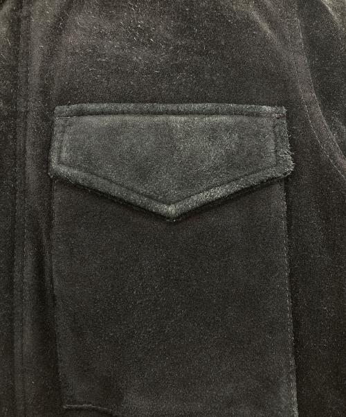 A BATHING APE（ア ベイシング エイプ）A BATHING APE (ア ベイシング エイプ) CAW SUEDE M65 DOWN JACKET ブラック サイズ:Mの古着・服飾アイテム