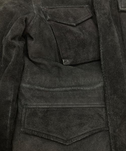 A BATHING APE（ア ベイシング エイプ）A BATHING APE (ア ベイシング エイプ) CAW SUEDE M65 DOWN JACKET ブラック サイズ:Mの古着・服飾アイテム