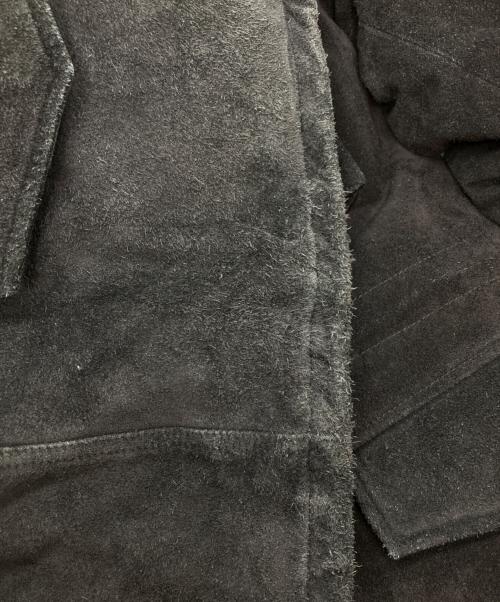 A BATHING APE（ア ベイシング エイプ）A BATHING APE (ア ベイシング エイプ) CAW SUEDE M65 DOWN JACKET ブラック サイズ:Mの古着・服飾アイテム