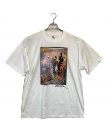 JERZEES（ジャージーズ）の古着「幻覚剤的闘牛士 アートプリントTシャツ」｜ホワイト