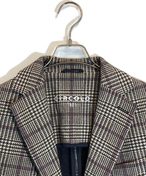 CIRCOLO 1901（チルコロ1901）Circolo 1901 (チルコロ1901) グレンチェックテーラードジャケット ベージュ サイズ:SIZE 50の古着・服飾アイテム