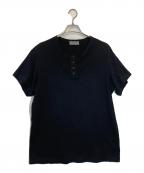 Yohji Yamamoto pour hommeヨウジヤマモト プールオム）の古着「ヘンリーネックTシャツ」｜ブラック