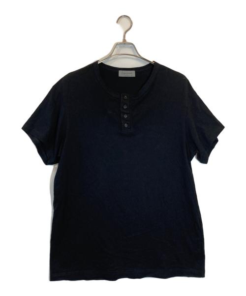 Yohji Yamamoto pour homme（ヨウジヤマモト プールオム）Yohji Yamamoto pour homme (ヨウジヤマモト プールオム) ヘンリーネックTシャツ ブラック サイズ:SIZE 3の古着・服飾アイテム