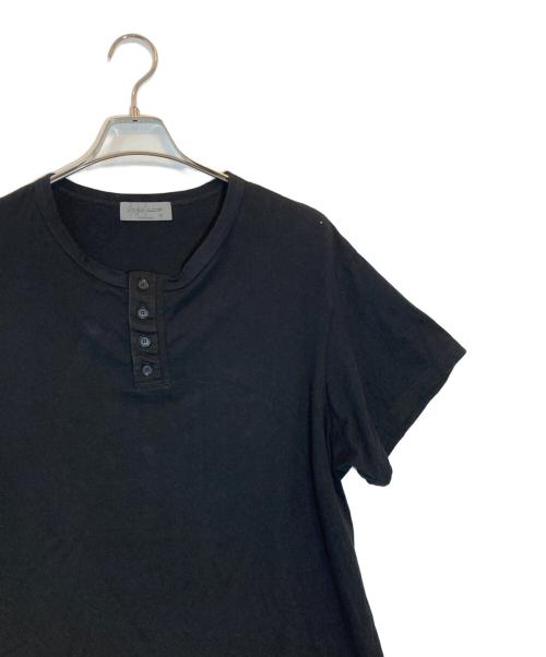 Yohji Yamamoto pour homme（ヨウジヤマモト プールオム）Yohji Yamamoto pour homme (ヨウジヤマモト プールオム) ヘンリーネックTシャツ ブラック サイズ:SIZE 3の古着・服飾アイテム