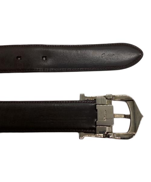 Cartier（カルティエ）Cartier (カルティエ) Cアロンジェレザーベルト ブラックの古着・服飾アイテム