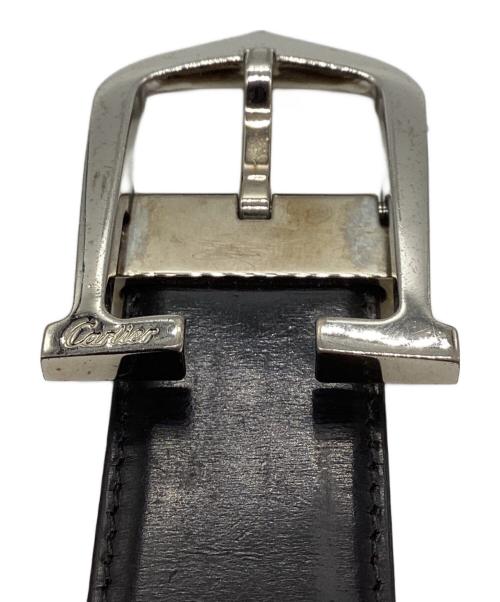 Cartier（カルティエ）Cartier (カルティエ) Cアロンジェレザーベルト ブラックの古着・服飾アイテム