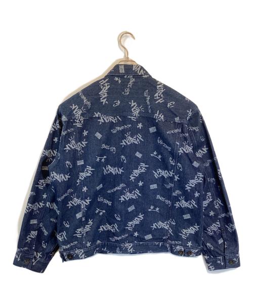 AVIREX（アヴィレックス）AVIREX (アヴィレックス) TAGGING JACQUARD DENIM JACKET インディゴ サイズ:下記参照の古着・服飾アイテム