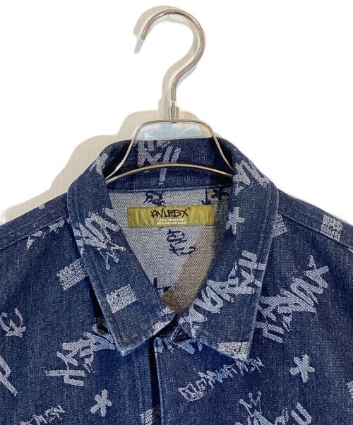 AVIREX（アヴィレックス）AVIREX (アヴィレックス) TAGGING JACQUARD DENIM JACKET インディゴ サイズ:下記参照の古着・服飾アイテム