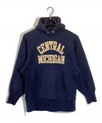 Championチャンピオン）の古着「２段プリントリバースウィーブパーカー」｜ネイビー