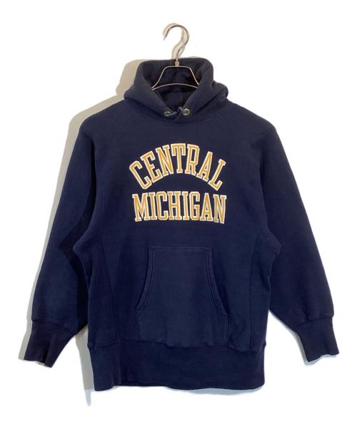 Champion（チャンピオン）Champion (チャンピオン) ２段プリントリバースウィーブパーカー ネイビー サイズ:SIZE Mの古着・服飾アイテム