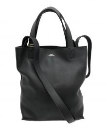 A.P.C.（アーペーセー）の古着「MAIKO SMALL2WAYレザートートバッグ」｜ブラック