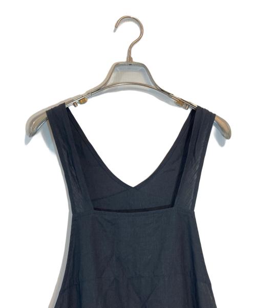 homspun（ホームスパン）homspun (ホームスパン) リネンバイオ ノースリーブワンピース ブラック サイズ:SIZE 4の古着・服飾アイテム