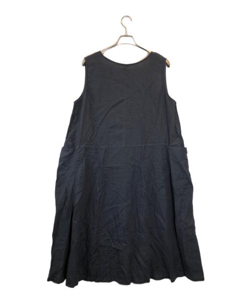 neat Robe（ネストローブ）neat Robe (ネストローブ) リネンノースリーブポケ付ワンピース グレー サイズ:SIZE Freeの古着・服飾アイテム