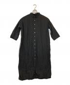 album di famigliaアルバム ディ ファミリア）の古着「LONG COLLAR DRESS」｜ブラック
