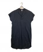 1dozenイチダース）の古着「リネンロングシャツ」｜ネイビー