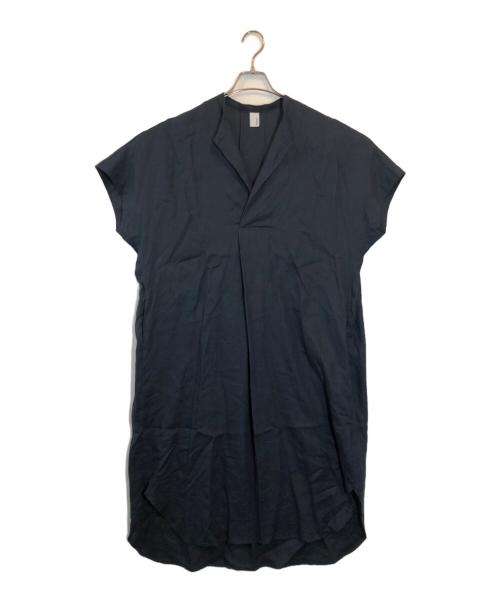 1dozen（イチダース）1dozen (イチダース) リネンロングシャツ ネイビー サイズ:Iの古着・服飾アイテム