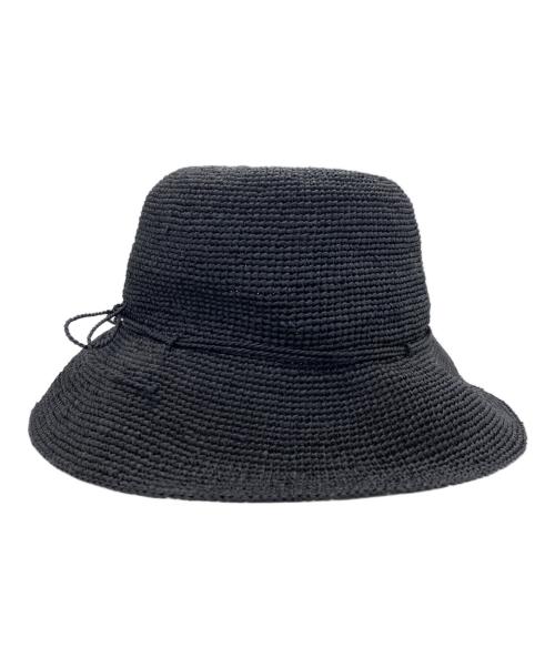 HELEN KAMINSKI（ヘレンカミンスキー）HELEN KAMINSKI (ヘレンカミンスキー) ストローハット ブラック サイズ:下記参照の古着・服飾アイテム