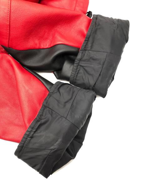 SUPREME（シュプリーム）Supreme (シュプリーム) THE NORTH FACE (ザ ノース フェイス) Leather Mountain Parka レッド サイズ:SIZE Sの古着・服飾アイテム