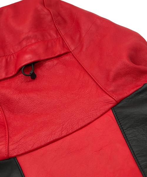 SUPREME（シュプリーム）Supreme (シュプリーム) THE NORTH FACE (ザ ノース フェイス) Leather Mountain Parka レッド サイズ:SIZE Sの古着・服飾アイテム