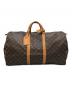 LOUIS VUITTON（ルイ ヴィトン）の古着「キーポル55 トラベルバッグ」｜ブラウン