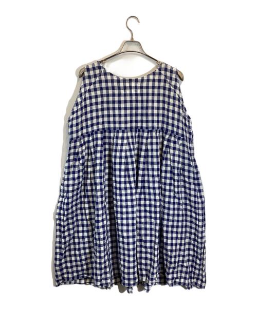 Veritecoeur（ヴェリテクール）Veritecoeur (ヴェリテクール) ノースリーブチェックワンピース ネイビー サイズ:SIZE FREEの古着・服飾アイテム
