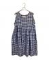 Veritecoeur（ヴェリテクール）の古着「ノースリーブチェックワンピース」｜ネイビー