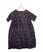 SOILソイル）の古着「フラワープリントワンピース」｜パープル