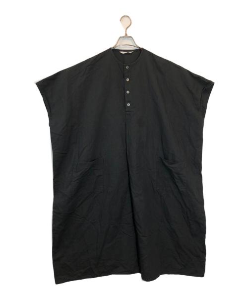 homspun（ホームスパン）homspun (ホームスパン) シャツワンピース ブラック サイズ:SIZE Mの古着・服飾アイテム