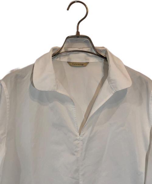 Curensology（カレンソロジー）Curensology (カレンソロジー) コットンフラットカラーブラウス ホワイト サイズ:Fの古着・服飾アイテム