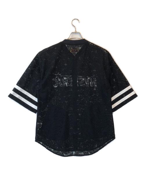 Hysteric Glamour（ヒステリックグラマー）Hysteric Glamour (ヒステリックグラマー) FLAME LOGO 柄ジャガードZIP UP シャツ ブラック サイズ:FREEの古着・服飾アイテム