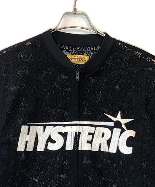 Hysteric Glamour（ヒステリックグラマー）Hysteric Glamour (ヒステリックグラマー) FLAME LOGO 柄ジャガードZIP UP シャツ ブラック サイズ:FREEの古着・服飾アイテム