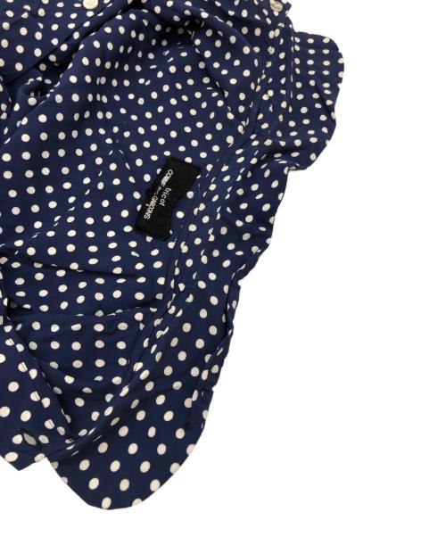 tricot COMME des GARCONS（トリココムデギャルソン）tricot COMME des GARCONS (トリココムデギャルソン) ドット柄ブラウス ブルー サイズ:SIZE Mの古着・服飾アイテム