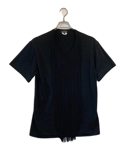 COMME des GARCONS HOMME PLUS（コムデギャルソンオムプリュス）COMME des GARCONS HOMME PLUS (コムデギャルソンオムプリュス) フリンジTシャツ ブラック サイズ:SIZE Mの古着・服飾アイテム