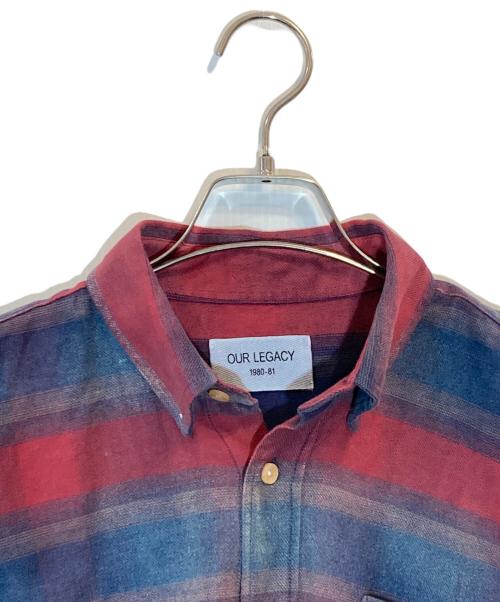 OUR LEGACY（アワーレガシー）OUR LEGACY (アワーレガシー) Generation Shirt レッド×ブルー サイズ:Sの古着・服飾アイテム