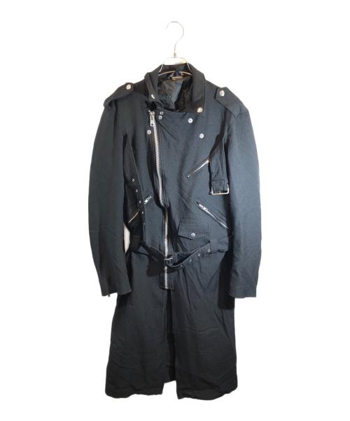 BLACK COMME des GARCONS（ブラックコムデギャルソン）BLACK COMME des GARCONS (ブラックコムデギャルソン) ダブルライダースコート ブラック サイズ:Sの古着・服飾アイテム